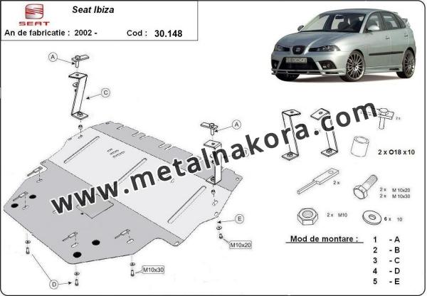 Предпазна кора за двигател, скоростна кутия, радиатор и предна броня Seat Ibiza Diesel 3