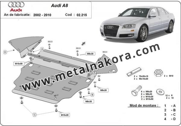 Метална предпазна кора за двигател Audi A8 1