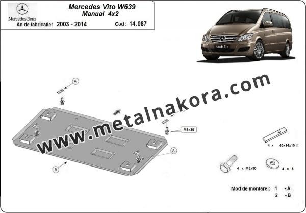 Предпазна кора за двигател, скоростна кутия, радиатор и предна броня  Mercedes Viano W639 - 2.2 D 4x2 3