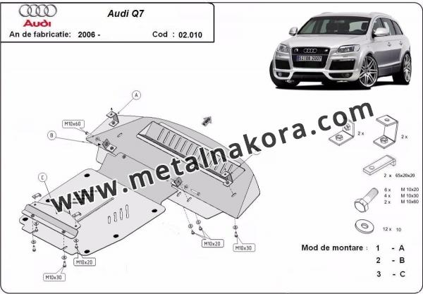 Предпазна кора за двигател и предна броня Audi Q7 S-Line 1