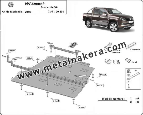 Предпазна кора за скоростна кутия и диференциал Volkswagen Amarok - V6 Automat 1