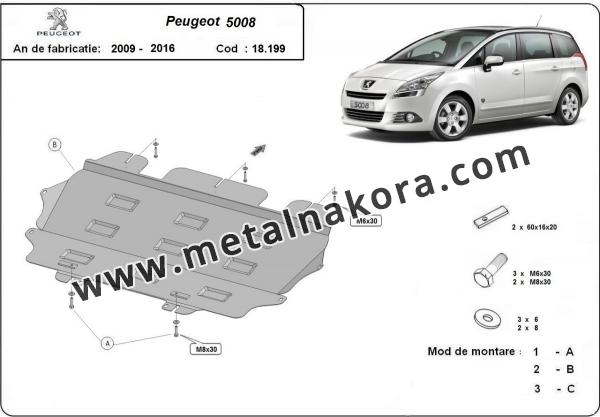 Предпазна кора за двигател и скоростна кутия Peugeot 5008 1