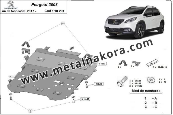 Предпазна кора за двигател и скоростна кутия Peugeot 3008 3
