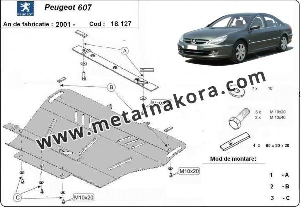 Предпазна кора за двигател и скоростна кутия Peugeot 607 1