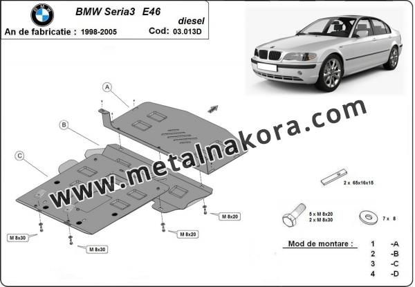 Предпазна кора за двигател и предна броня BMW Seria 3 E46 - Diesel 1