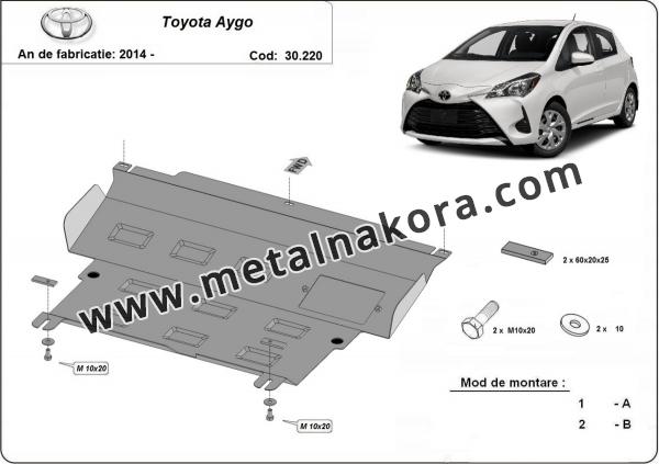 Предпазна кора за двигател, скоростна кутия, радиатор и предна броня Toyota Aygo AB40 3
