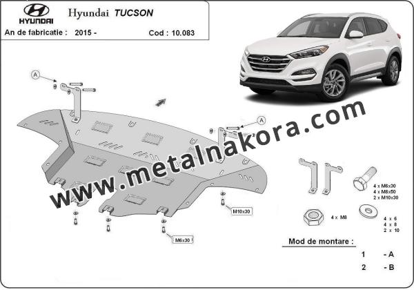 Предпазна кора за двигател, скоростна кутия, радиатор и предна броня Hyundai Tucson 1