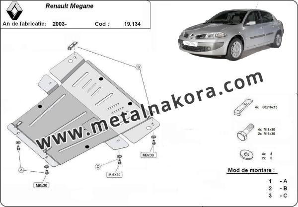 Предпазна кора за двигател, скоростна кутия и радиатор Renault Megane 1