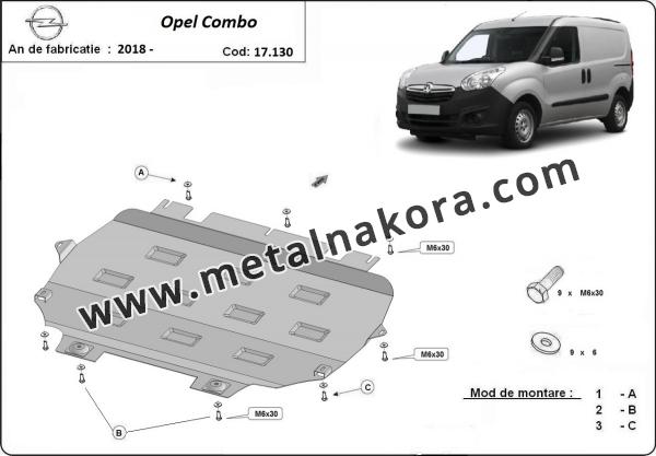 Предпазна кора за двигател, скоростна кутия и радиатор Opel Combo 1