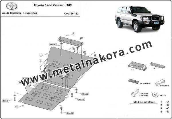 Предпазна кора за двигател и радиатор Toyota Land Cruiser J100 3