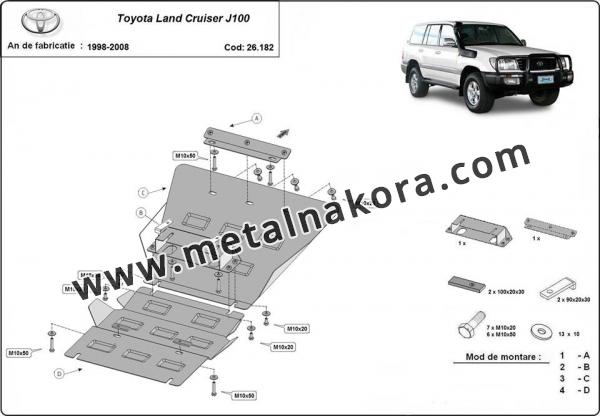 Предпазна кора за двигател и радиатор Toyota Land Cruiser J100 1