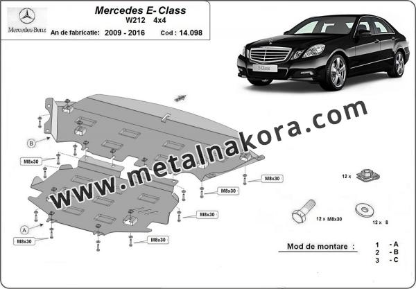 Предпазна кора за двигател и радиатор Mercedes E-Classe W212 - 4x4 3