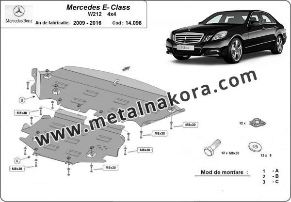 Предпазна кора за двигател и радиатор Mercedes E-Classe W212 - 4x4 1