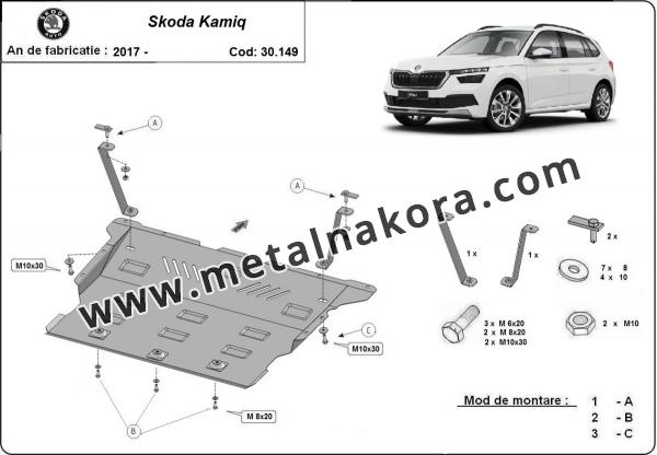 Предпазна кора за двигател, скоростна кутия, радиатор и предна броня Skoda Kamiq 3