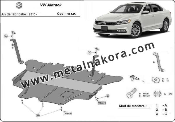 Предпазна кора за двигател, скоростна кутия, радиатор и предна броня Volkswagen Passat Alltrack - ръчна скоростна кутия 3