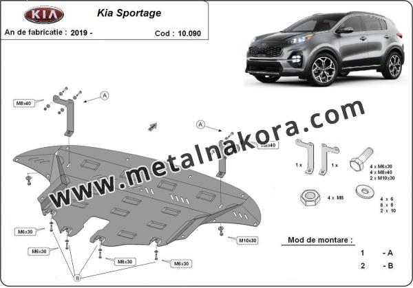 Предпазна кора за двигател, скоростна кутия, радиатор и предна броня Kia Sportage 1