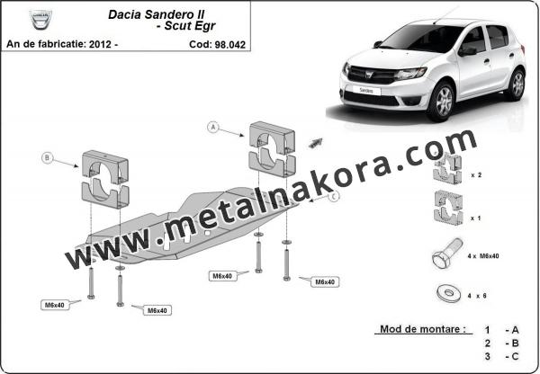 Щит система Stop&GO, EGR Dacia Sandero 1