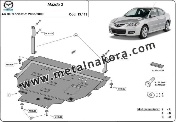 Предпазна кора за двигател, скоростна кутия и радиатор Mazda 3 1