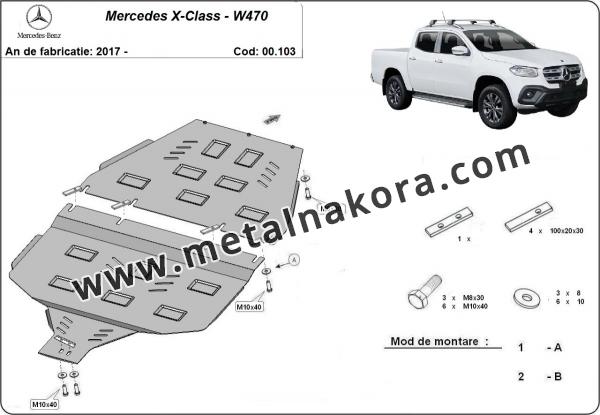 Предпазна кора за скоростна кутия и трансферна кутия Mercedes X-Class 2
