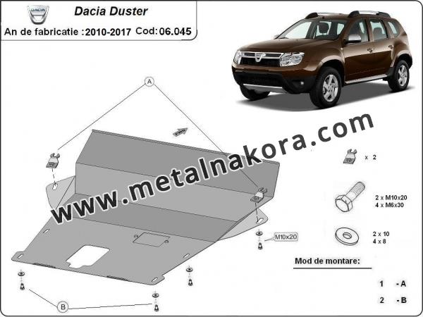Предпазна кора за двигател, скоростна кутия, радиатор и предна броня Dacia Duster 3