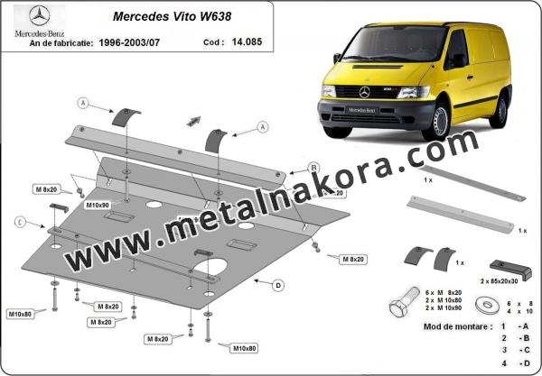 Предпазна кора за двигател и скоростна кутия Mercedes Vito 3