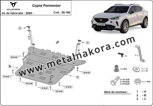 Предпазна кора за двигател, скоростна кутия, радиатор и предна броня Cupra Formentor 3