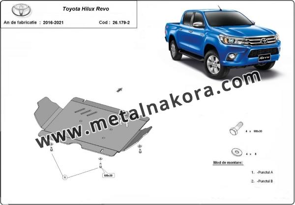 Предпазна кора за двигател Toyota Hilux Revo - алуминий 3