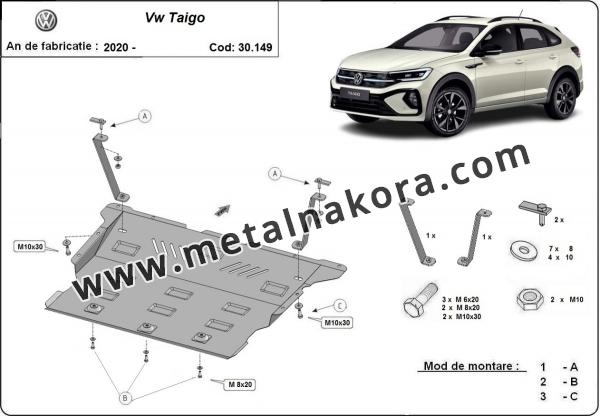 Предпазна кора за двигател, скоростна кутия, радиатор и предна броня VW Taigo 3