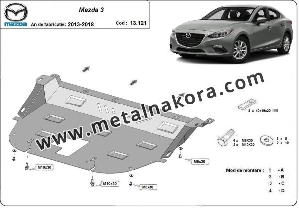 Предпазна кора за двигател, скоростна кутия и радиатор Mazda 3 1