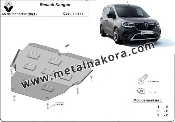 Предпазна кора за двигател и скоростна кутия Renault Kangoo 2