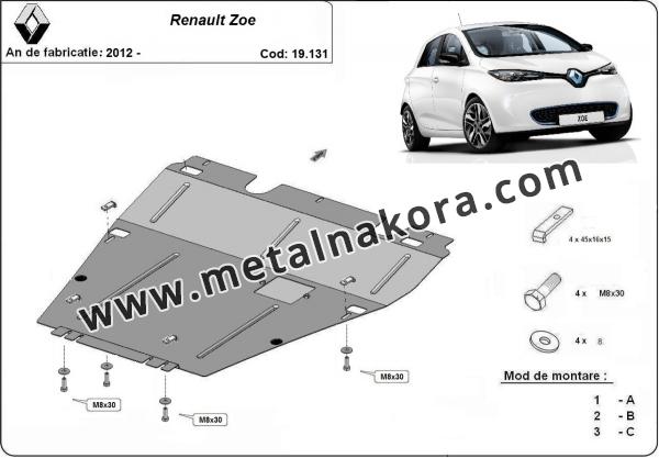 Метална предпазна кора за двигател Renault Zoe 11