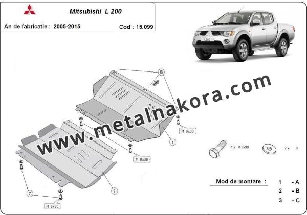 Предпазна кора за двигател и радиатор Mitsubishi L 3