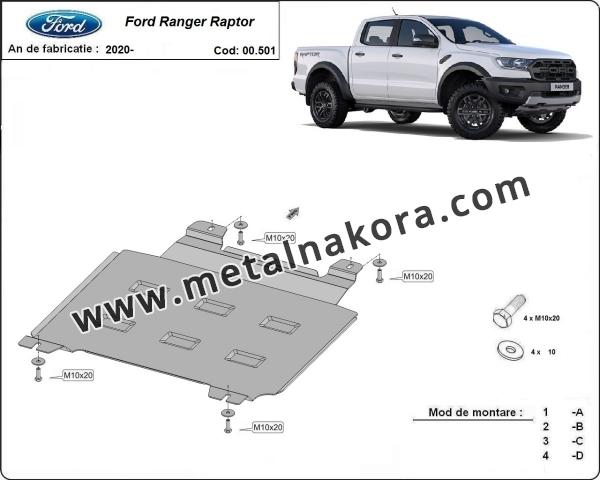 Предпазна кора за скоростна кутия Ford Ranger Raptor 3