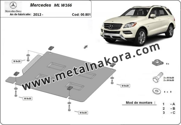 Предпазна кора за скоростна кутия  Mercedes ML W166 1