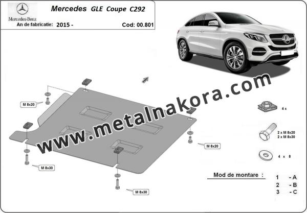 Предпазна кора за скоростна кутия Mercedes GLE Coupe C292 1