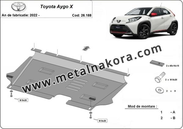 Предпазна кора за двигател, скоростна кутия, радиатор и предна броня Toyota Aygo X 3