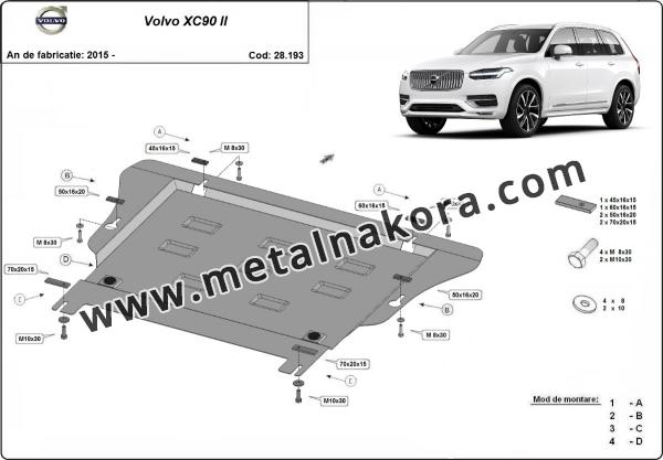 Метална предпазна кора за двигател Volvo XC90 8