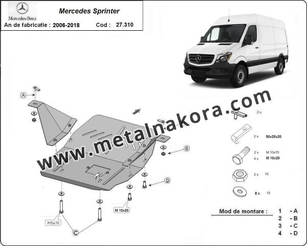 Предпазна кора за двигател и скоростна кутия Mercedes Sprinter 4