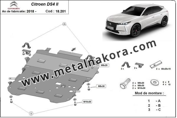 Предпазна кора за двигател и скоростна кутия Citroen DS4 II 3