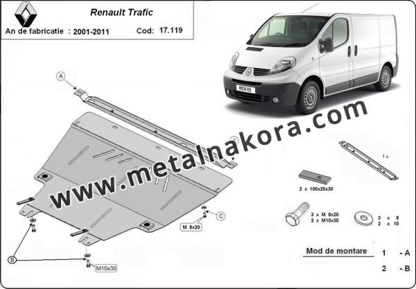 Предпазна кора за двигател, скоростна кутия и радиатор Renault Trafic 3