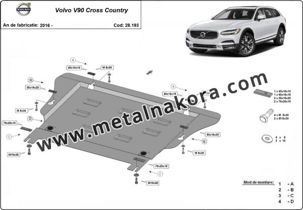 Предпазна кора за двигател и скоростна кутия Volvo V90 Cross Country 8