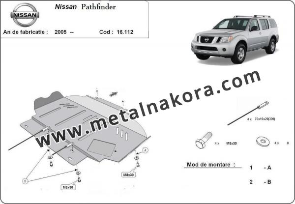 Метална предпазна кора за двигател Nissan Pathfinder 9