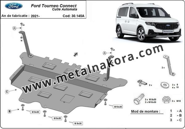 Метална предпазна кора за двигател Ford Tourneo Connect - автоматична скоростна кутия 3