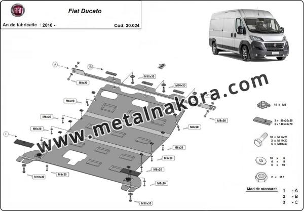 Предпазна кора за двигател, скоростна кутия и радиатор Fiat Ducato 3