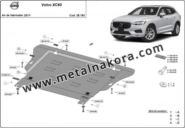 Предпазна кора за двигател, скоростна кутия и радиатор Volvo XC60 1