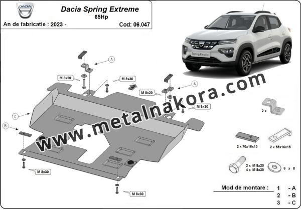 Предпазна кора за двигател и скоростна кутия Dacia Spring Extreme 3