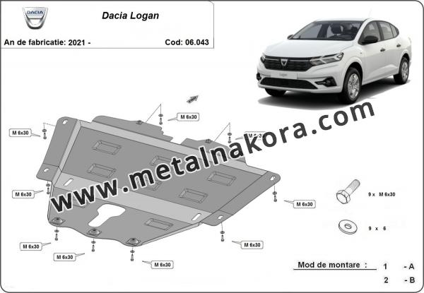 Предпазна кора за двигател и скоростна кутия Dacia Logan  3