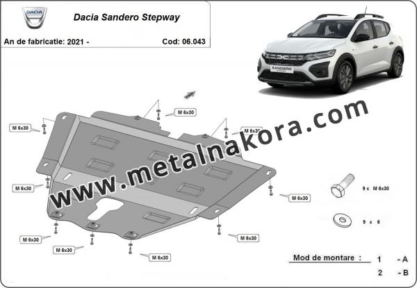 Предпазна кора за двигател и скоростна кутия Dacia Sandero Stepway 3