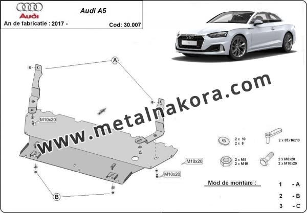 Предпазна кора за двигател, радиатор и предна броня Audi A5 3