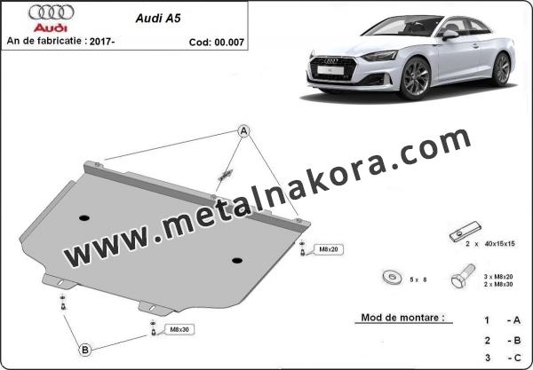 Предпазна кора за скоростна кутия Audi A5 3